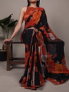 Ynf7032 Weightless Marbal With Floral Printed With Lace Border Sarees Wholesalers In Delhi